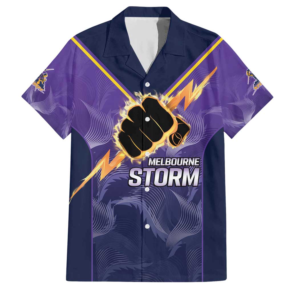 NRL Storm Custom Hawaiian Shirt Minimalism Style - Vibe Hoodie Shop