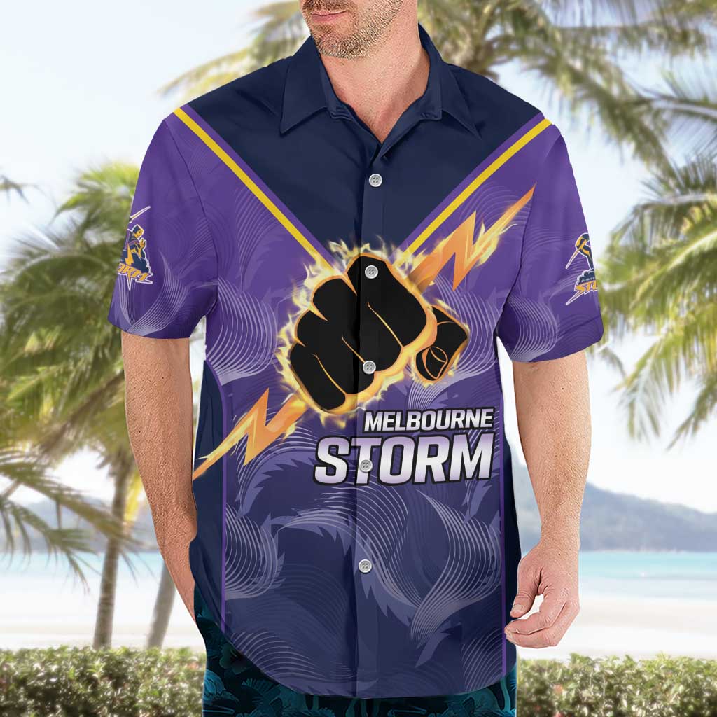 NRL Storm Custom Hawaiian Shirt Minimalism Style - Vibe Hoodie Shop