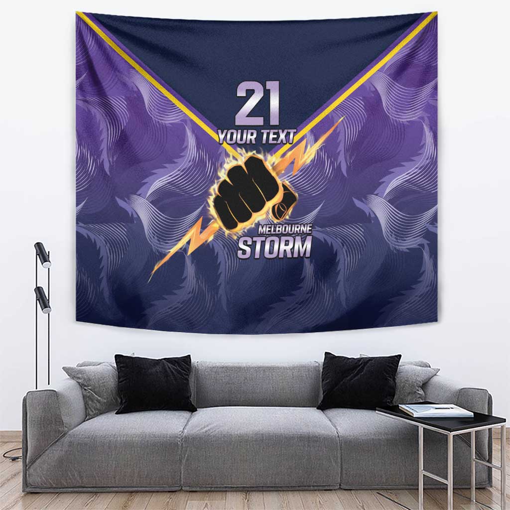 NRL Storm Custom Tapestry Minimalism Style - Vibe Hoodie Shop