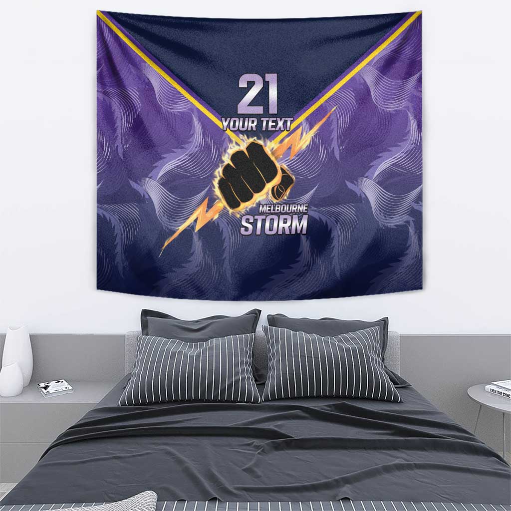 NRL Storm Custom Tapestry Minimalism Style - Vibe Hoodie Shop