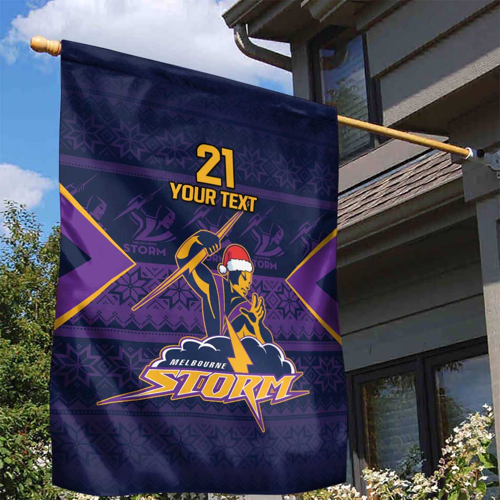 NRL Storm Christmas Custom Garden Flag Minimalism Style - Vibe Hoodie Shop