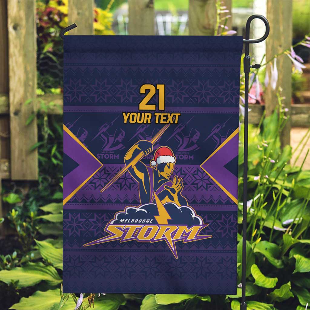 NRL Storm Christmas Custom Garden Flag Minimalism Style - Vibe Hoodie Shop