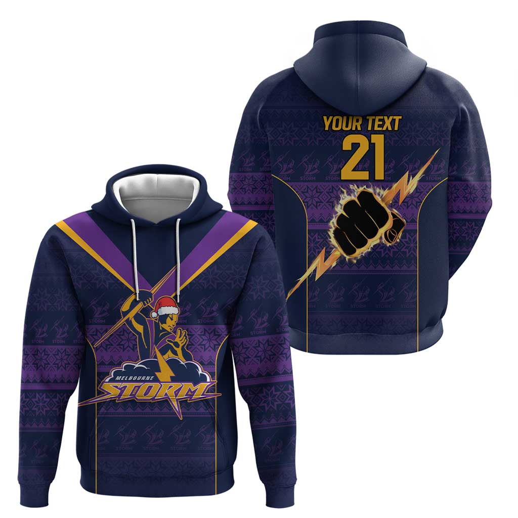 NRL Storm Christmas Custom Hoodie Minimalism Style LT9 - Vibe Hoodie Shop