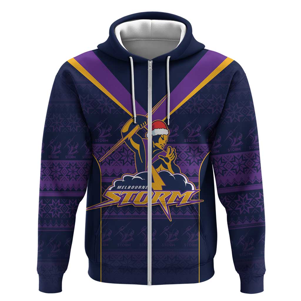 NRL Storm Christmas Custom Hoodie Minimalism Style LT9 - Vibe Hoodie Shop