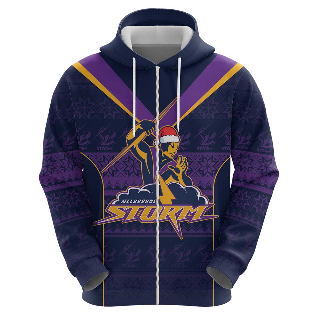 NRL Storm Christmas Custom Hoodie Minimalism Style LT9 - Vibe Hoodie Shop