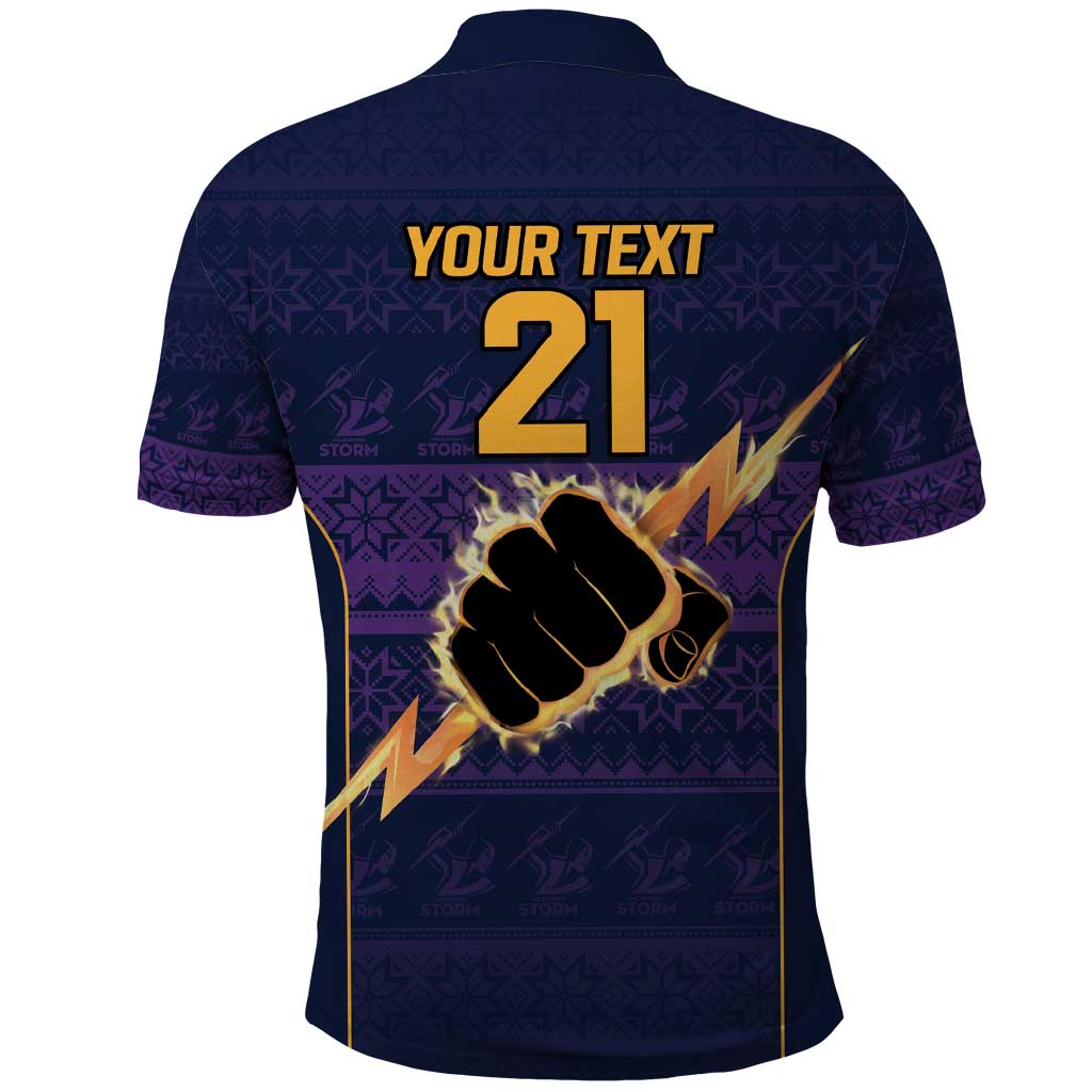 NRL Storm Christmas Custom Polo Shirt Minimalism Style LT9 - Vibe Hoodie Shop