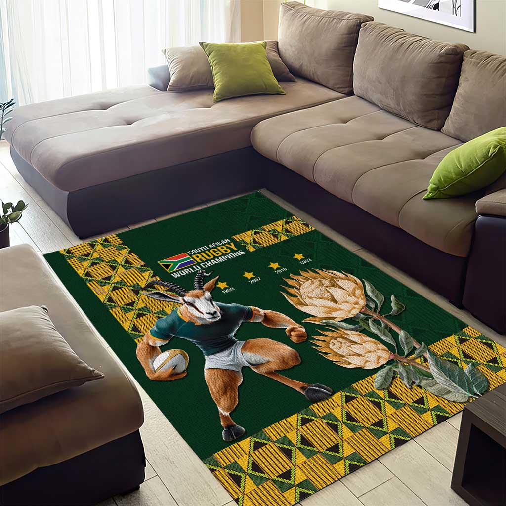 South Africa Rugby History World Champions Area Rug Springboks Make History - Vibe Hoodie Shop