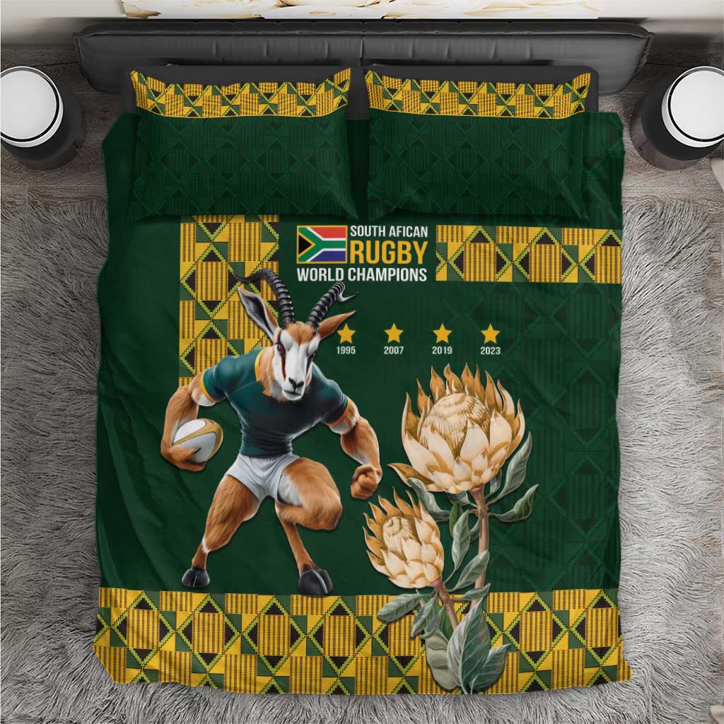 South Africa Rugby History World Champions Bedding Set Springboks Make History - Vibe Hoodie Shop