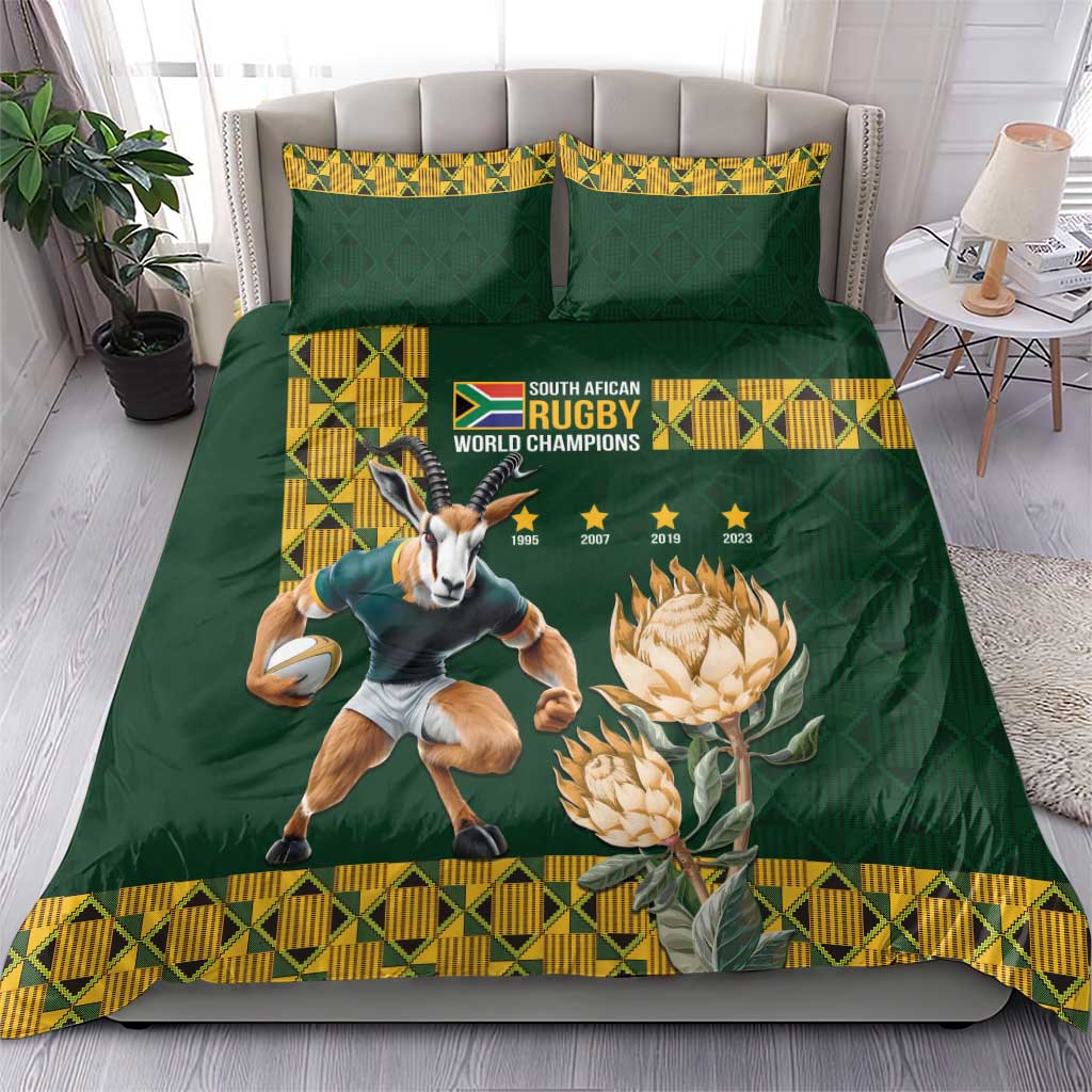 South Africa Rugby History World Champions Bedding Set Springboks Make History - Vibe Hoodie Shop