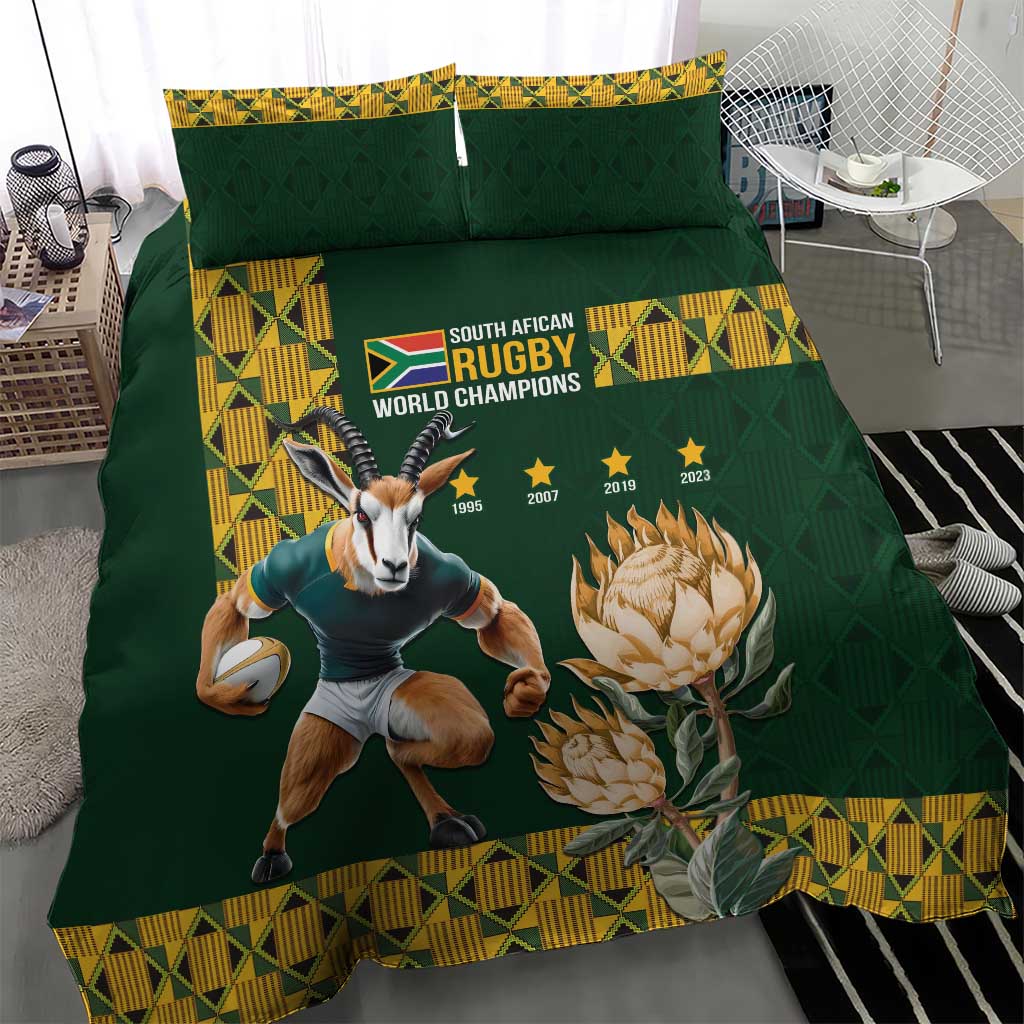 South Africa Rugby History World Champions Bedding Set Springboks Make History - Vibe Hoodie Shop