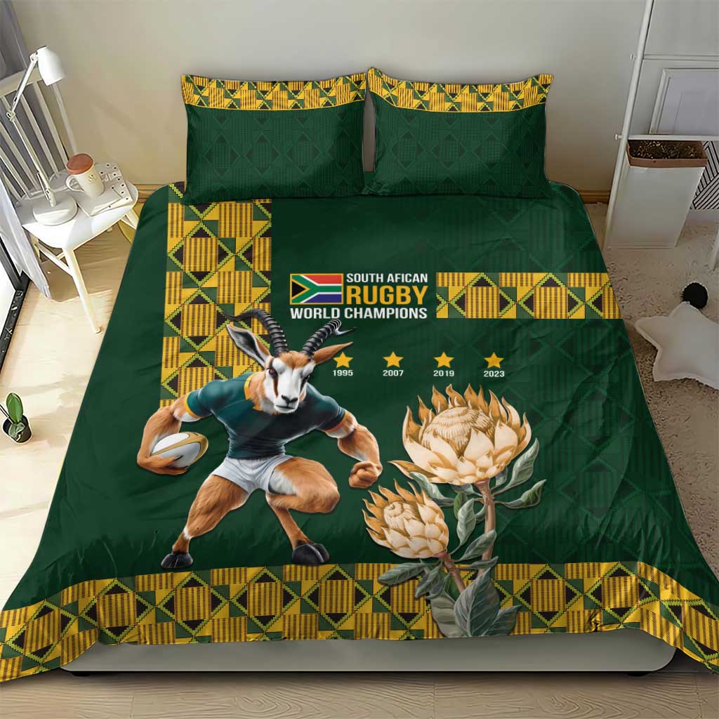 South Africa Rugby History World Champions Bedding Set Springboks Make History - Vibe Hoodie Shop
