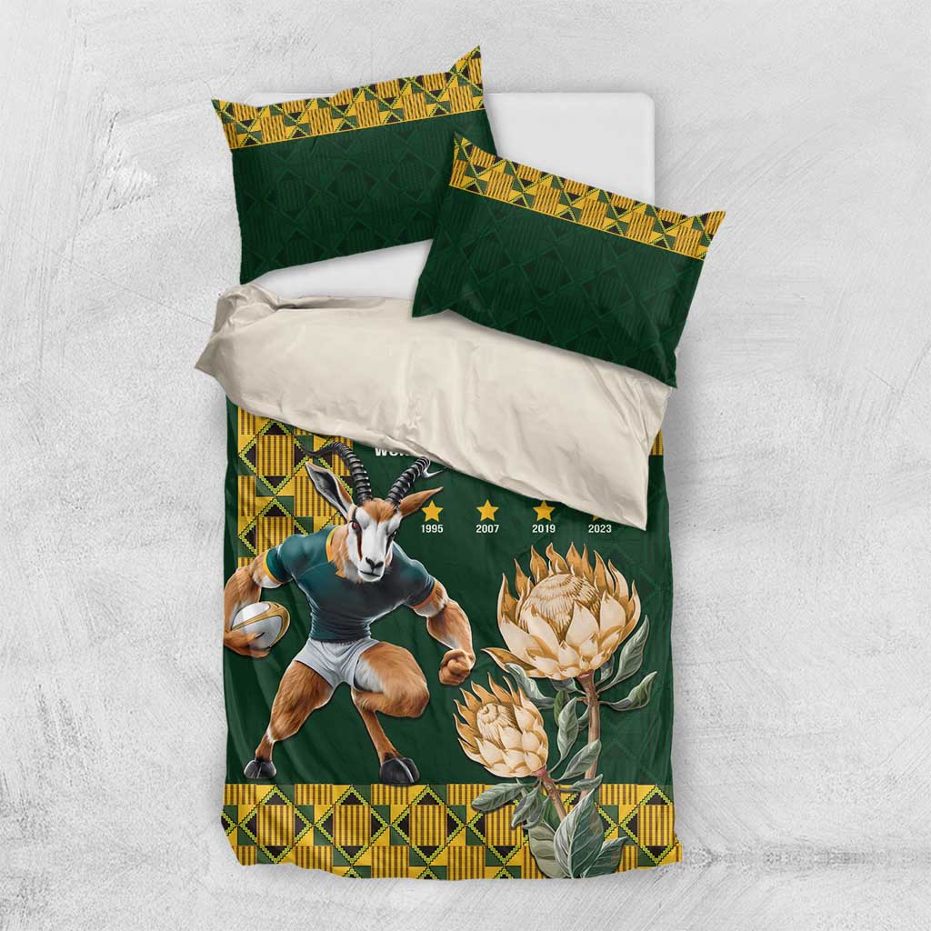 South Africa Rugby History World Champions Bedding Set Springboks Make History - Vibe Hoodie Shop