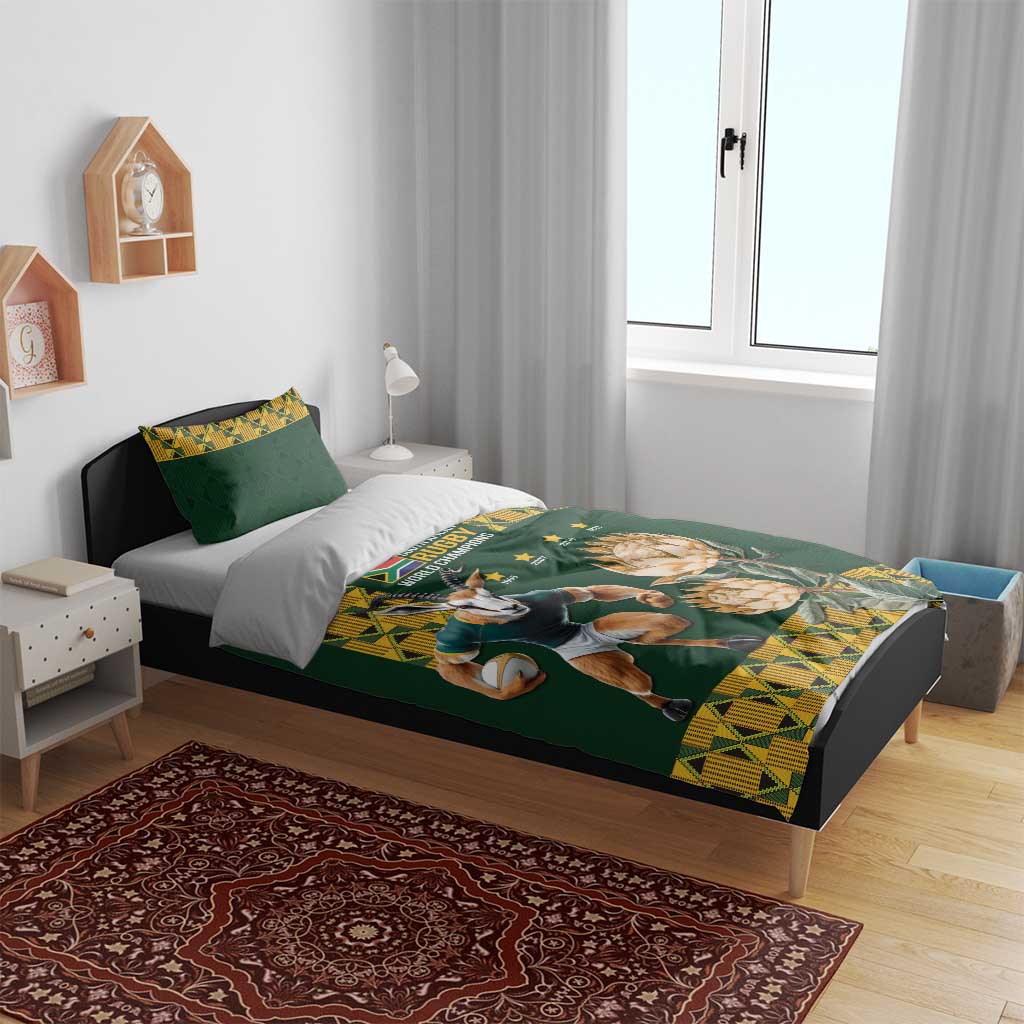 South Africa Rugby History World Champions Bedding Set Springboks Make History - Vibe Hoodie Shop