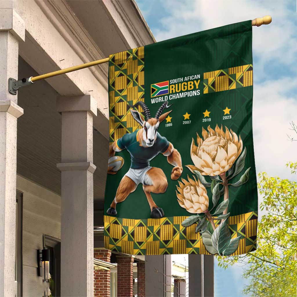 South Africa Rugby History World Champions Garden Flag Springboks Make History - Vibe Hoodie Shop