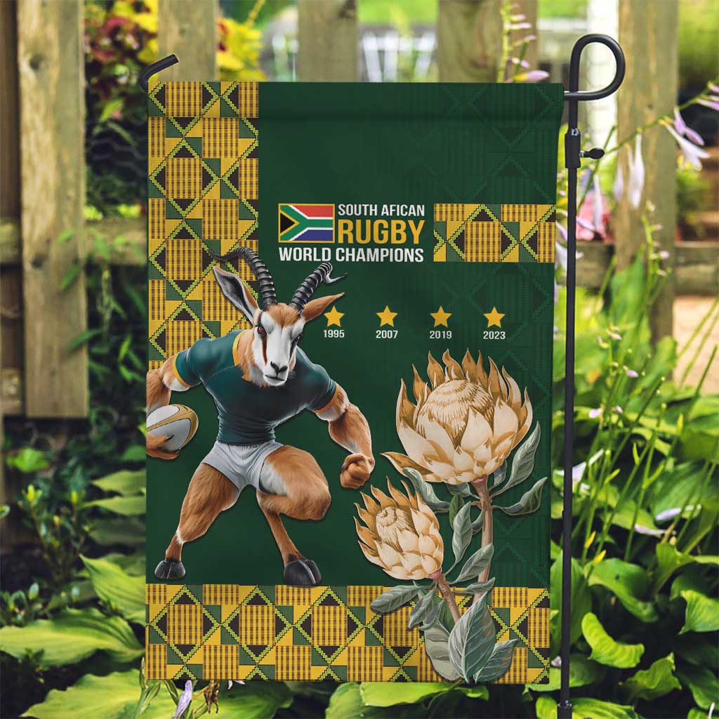 South Africa Rugby History World Champions Garden Flag Springboks Make History - Vibe Hoodie Shop