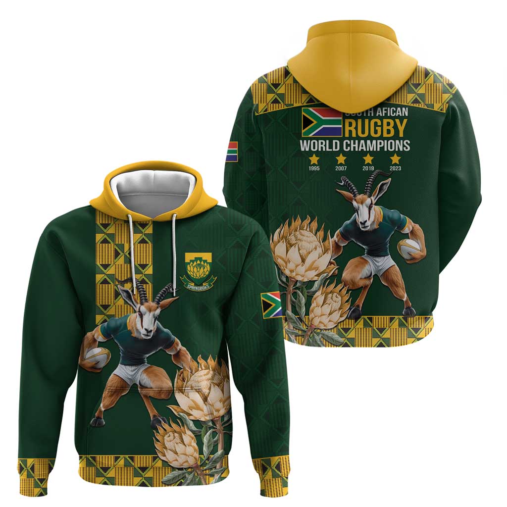 South Africa Rugby History World Champions Hoodie Springboks Make History LT9 - Vibe Hoodie Shop