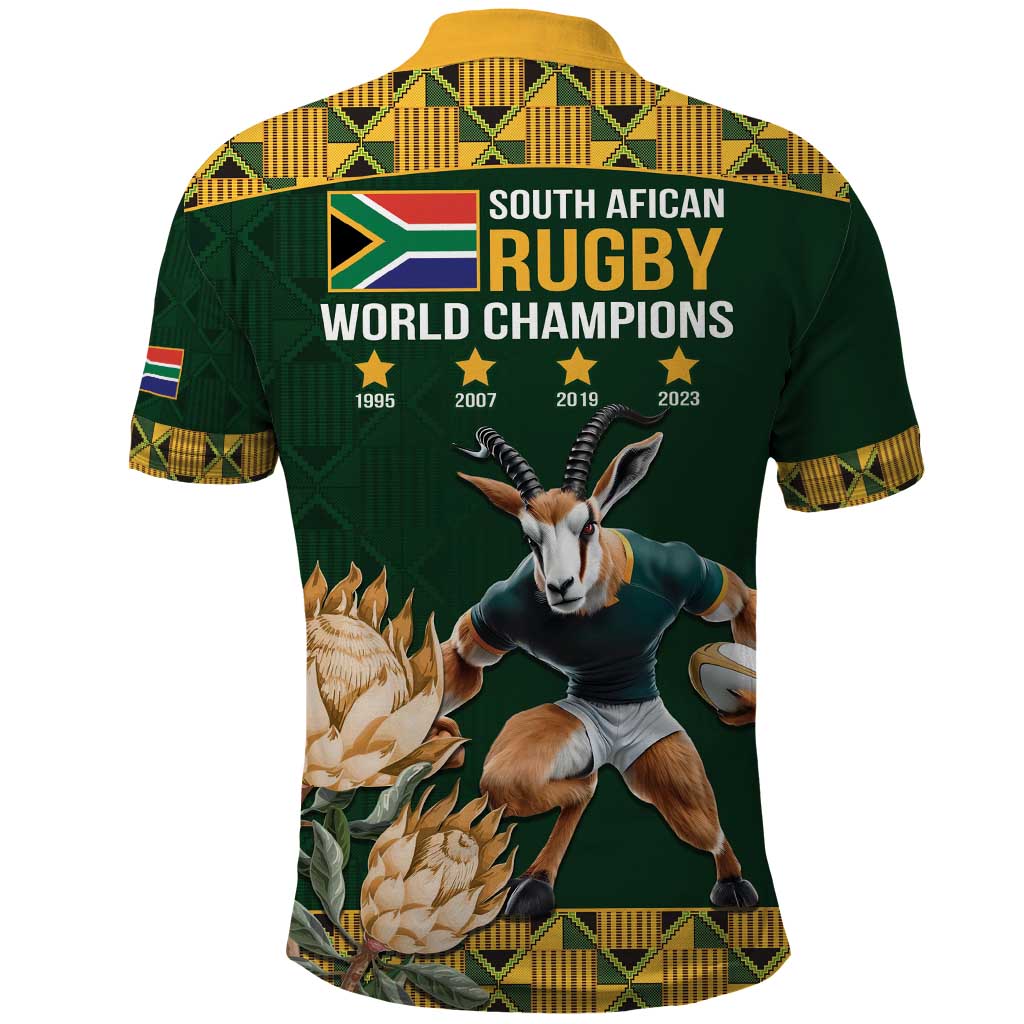South Africa Rugby History World Champions Polo Shirt Springboks Make History LT9 - Vibe Hoodie Shop