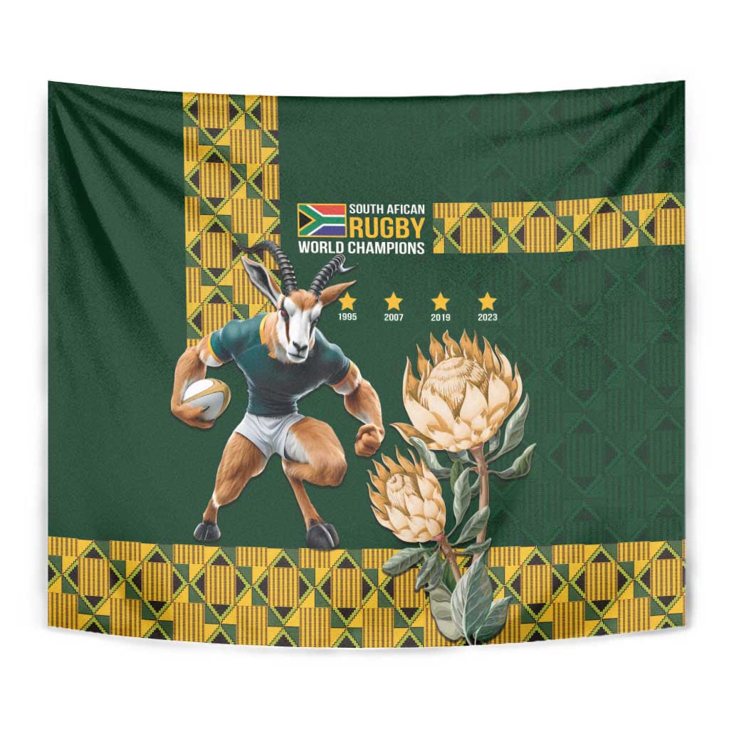 South Africa Rugby History World Champions Tapestry Springboks Make History - Vibe Hoodie Shop