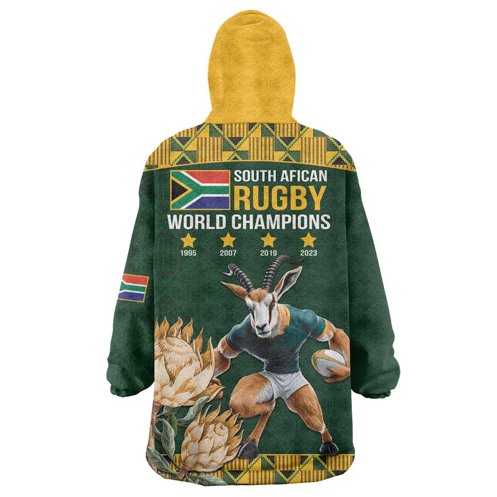 South Africa Rugby History World Champions Wearable Blanket Hoodie Springboks Make History - Vibe Hoodie Shop