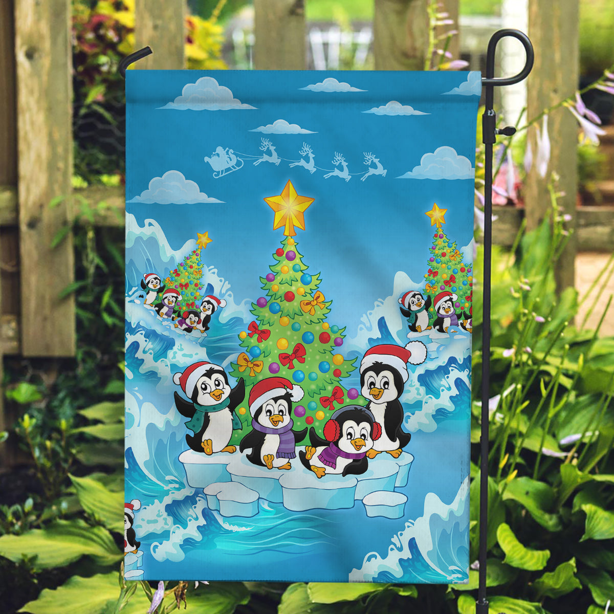 Its Penguin-ing To Look A Lot Like Christmas Garden Flag - Vibe Hoodie Shop