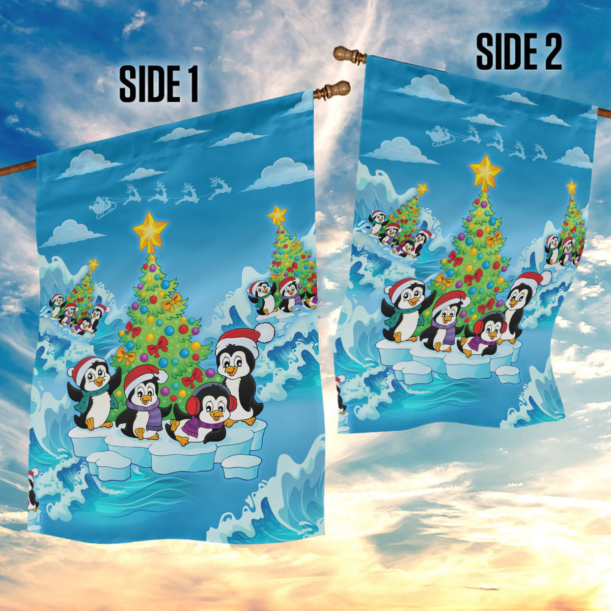 Its Penguin-ing To Look A Lot Like Christmas Garden Flag - Vibe Hoodie Shop