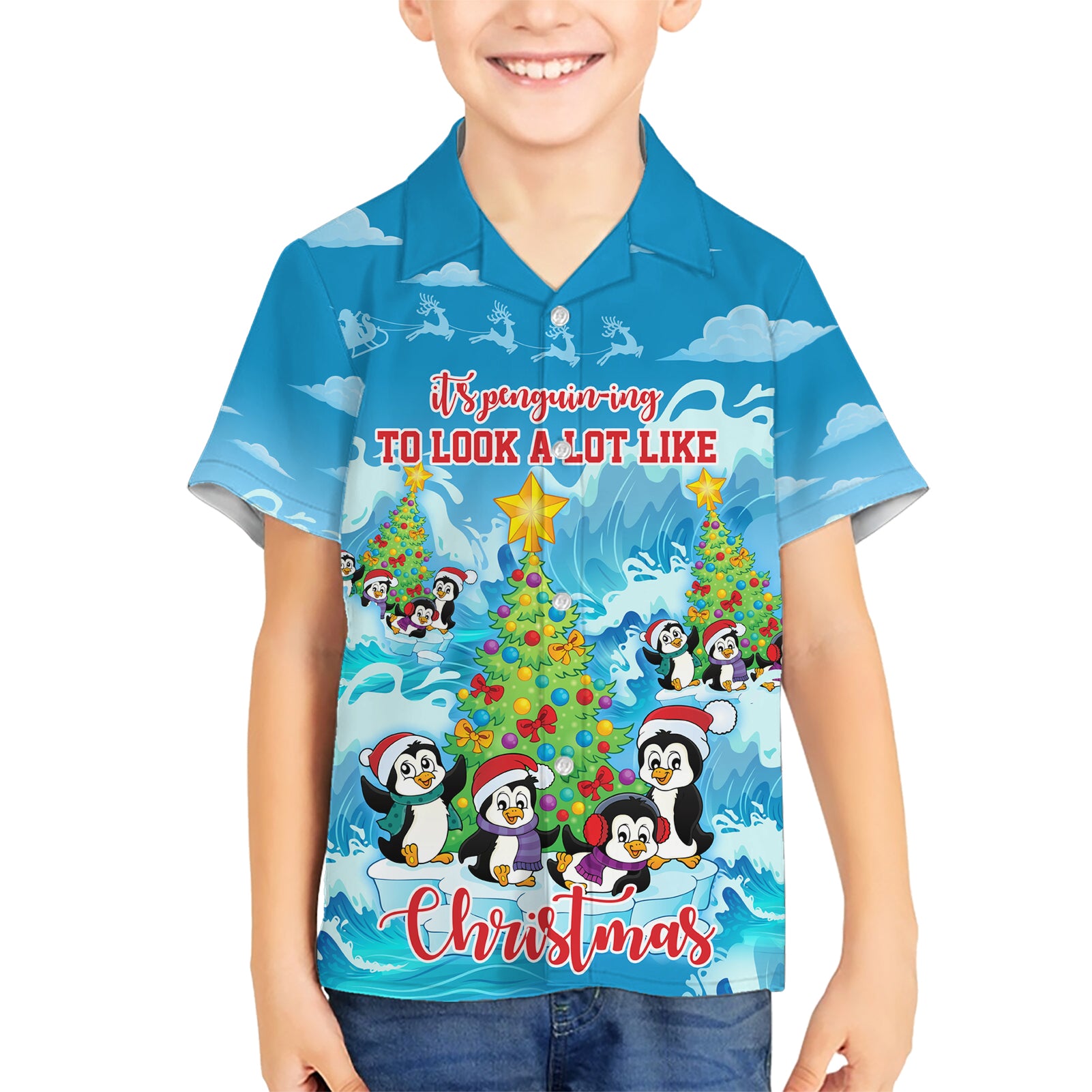 Its Penguin-ing To Look A Lot Like Christmas Hawaiian Shirt - Vibe Hoodie Shop