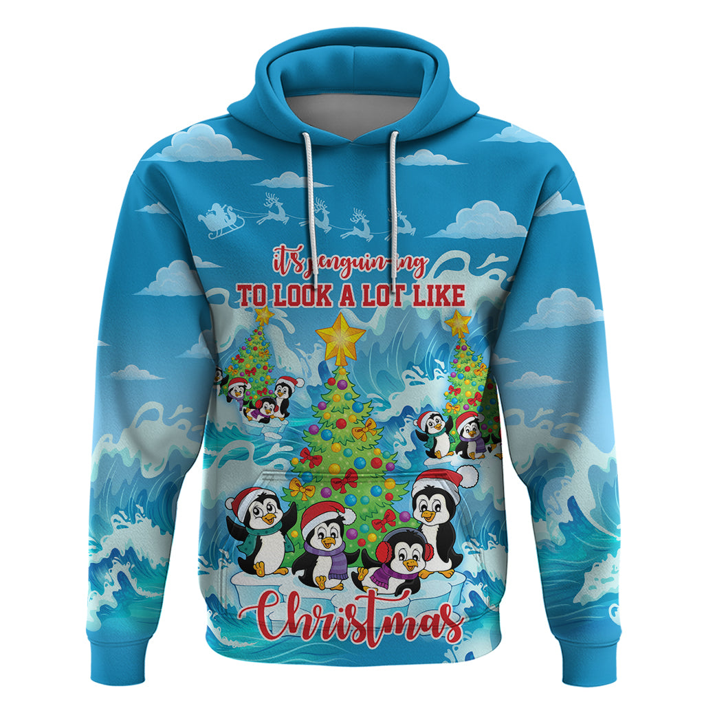 Its Penguin-ing To Look A Lot Like Christmas Hoodie LT9 - Vibe Hoodie Shop