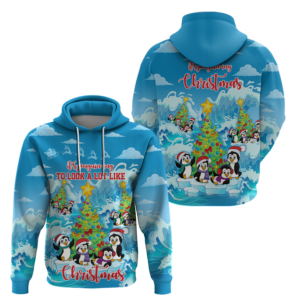 Its Penguin-ing To Look A Lot Like Christmas Hoodie LT9 - Vibe Hoodie Shop