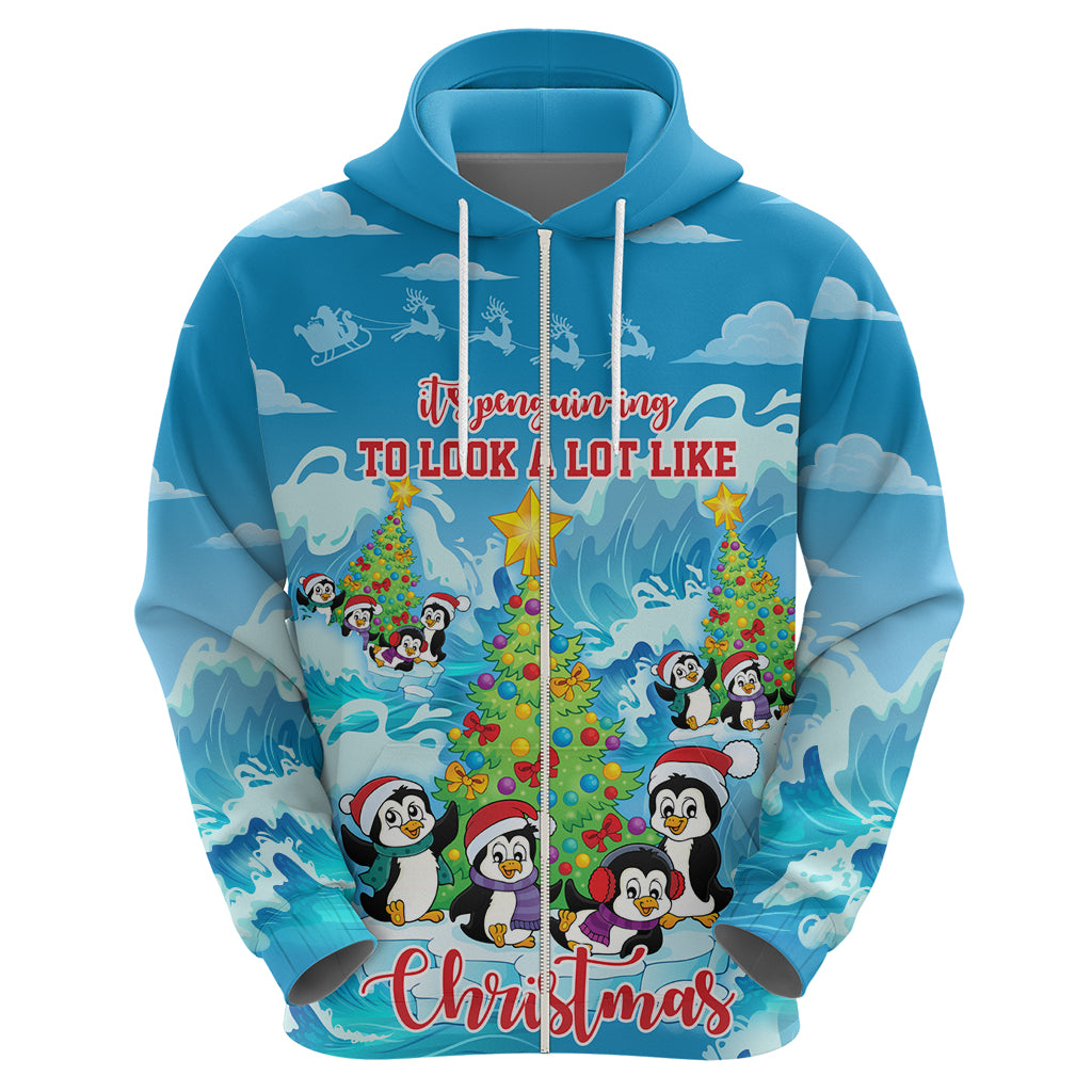 Its Penguin-ing To Look A Lot Like Christmas Hoodie LT9 - Vibe Hoodie Shop