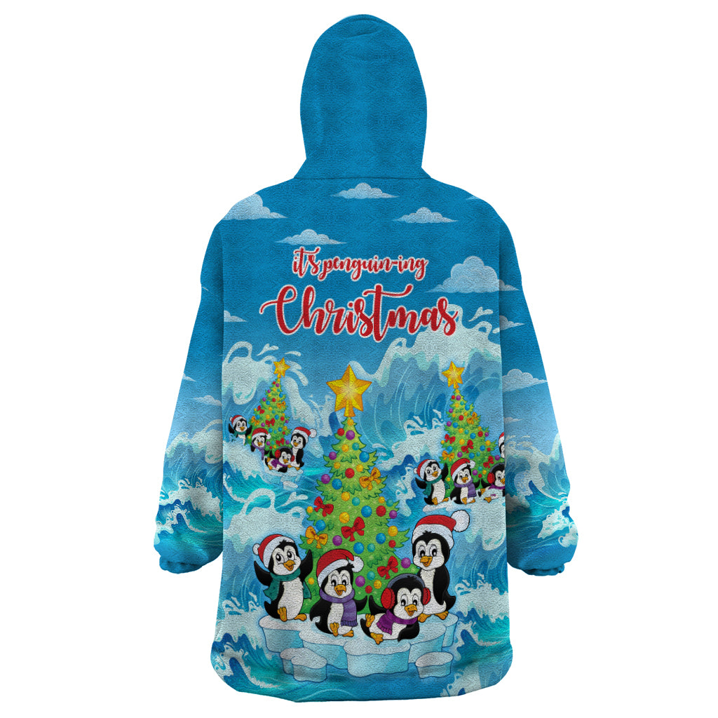 Its Penguin-ing To Look A Lot Like Christmas Wearable Blanket Hoodie - Vibe Hoodie Shop