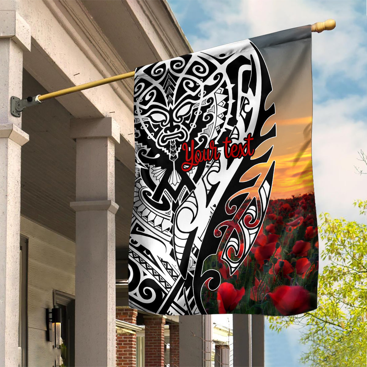 Personalised New Zealand Waitangi and ANZAC day Garden Flag - Vibe Hoodie Shop