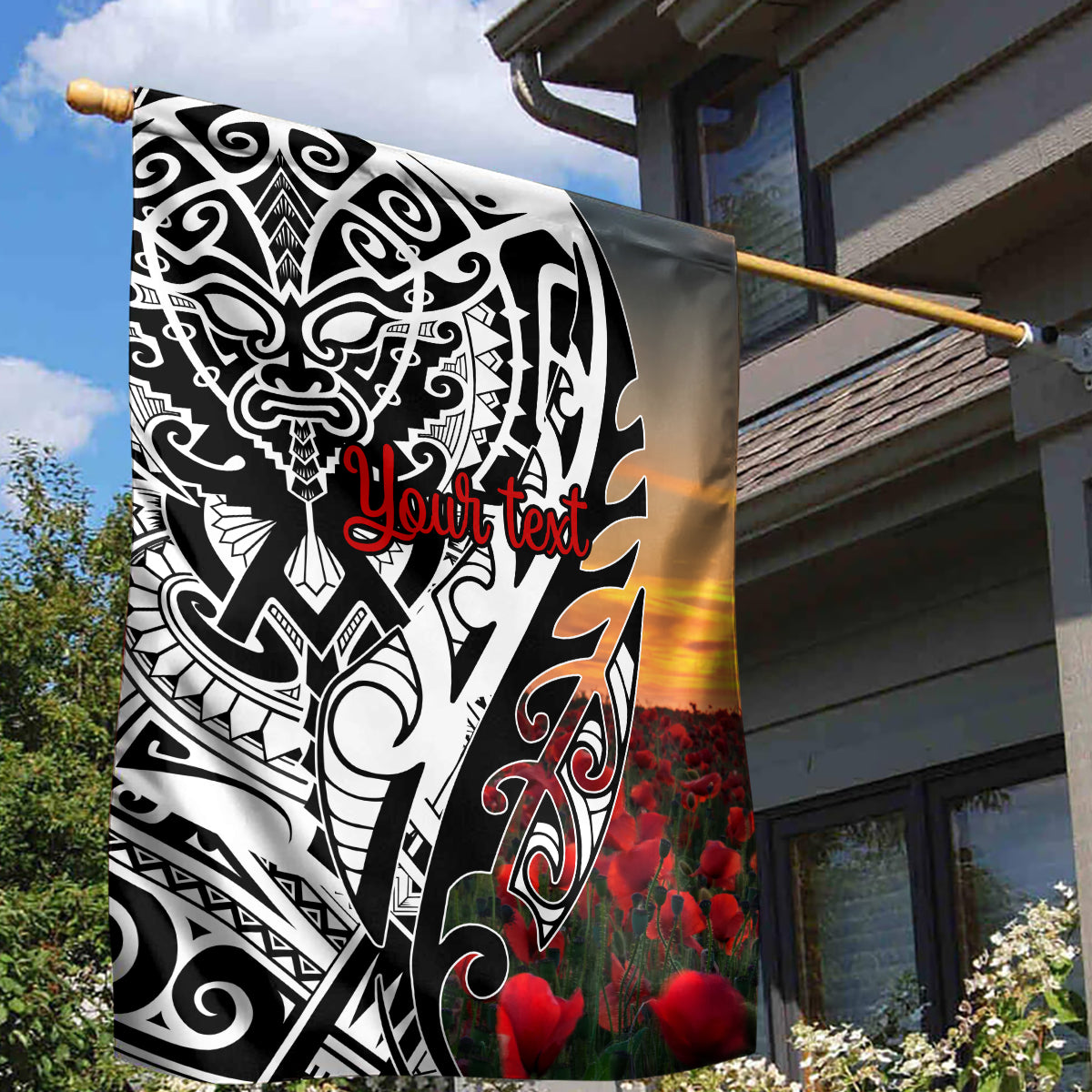 Personalised New Zealand Waitangi and ANZAC day Garden Flag - Vibe Hoodie Shop