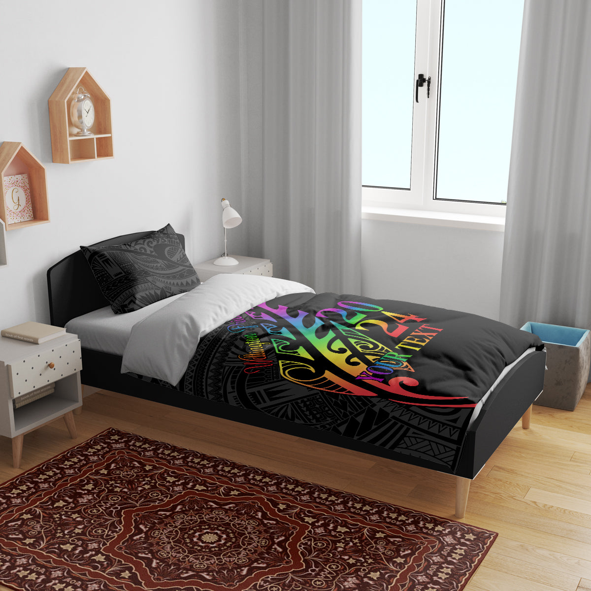 Personalised New Zealand Wellington Pride Bedding Set Maori Fern with Pride Flag 2024 - Vibe Hoodie Shop