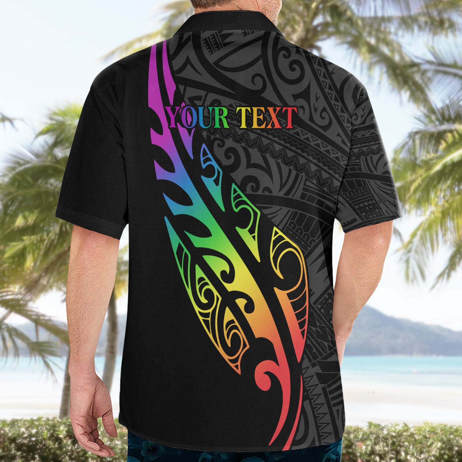 Personalised New Zealand Wellington Pride Hawaiian Shirt Maori Fern with Pride Flag 2024 - Vibe Hoodie Shop