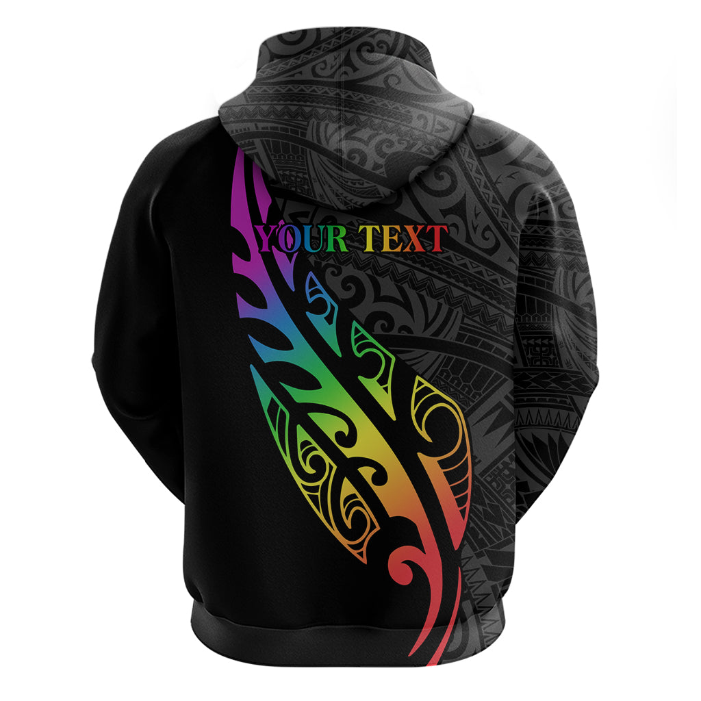 Personalised New Zealand Wellington Pride Hoodie Maori Fern with Pride Flag 2024 LT9 - Vibe Hoodie Shop