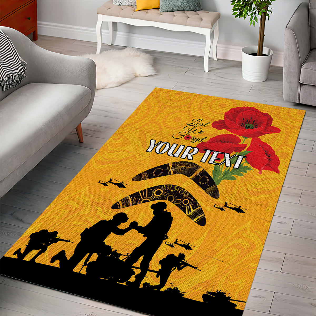 Australia Matildas Soccer ANZAC Custom Area Rug Gallipoli Soldier With Aboriginal Dots Art - Vibe Hoodie Shop