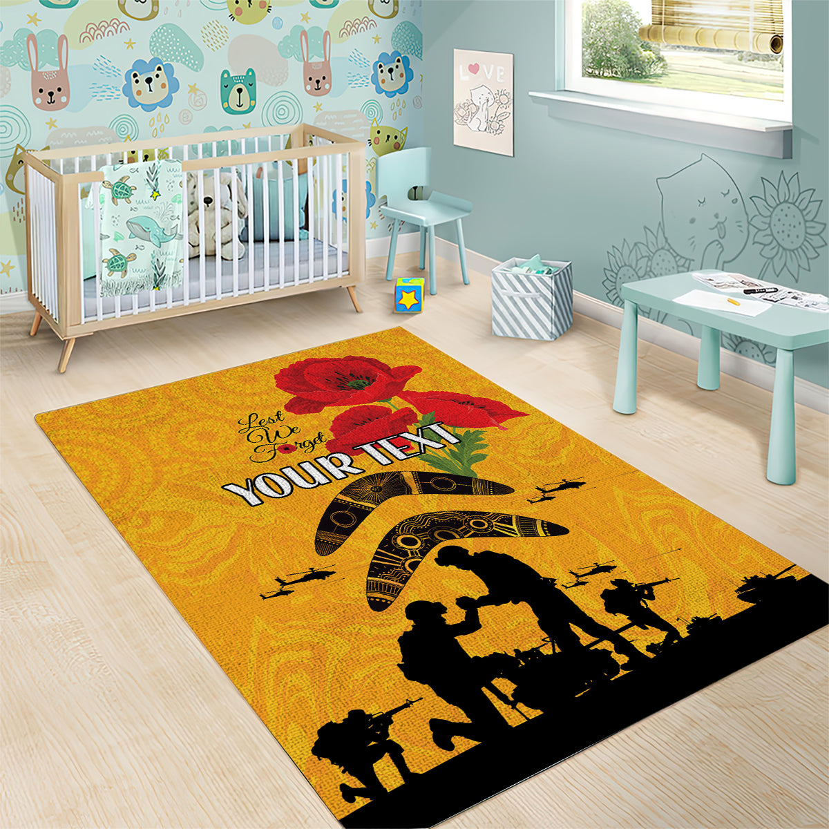 Australia Matildas Soccer ANZAC Custom Area Rug Gallipoli Soldier With Aboriginal Dots Art - Vibe Hoodie Shop