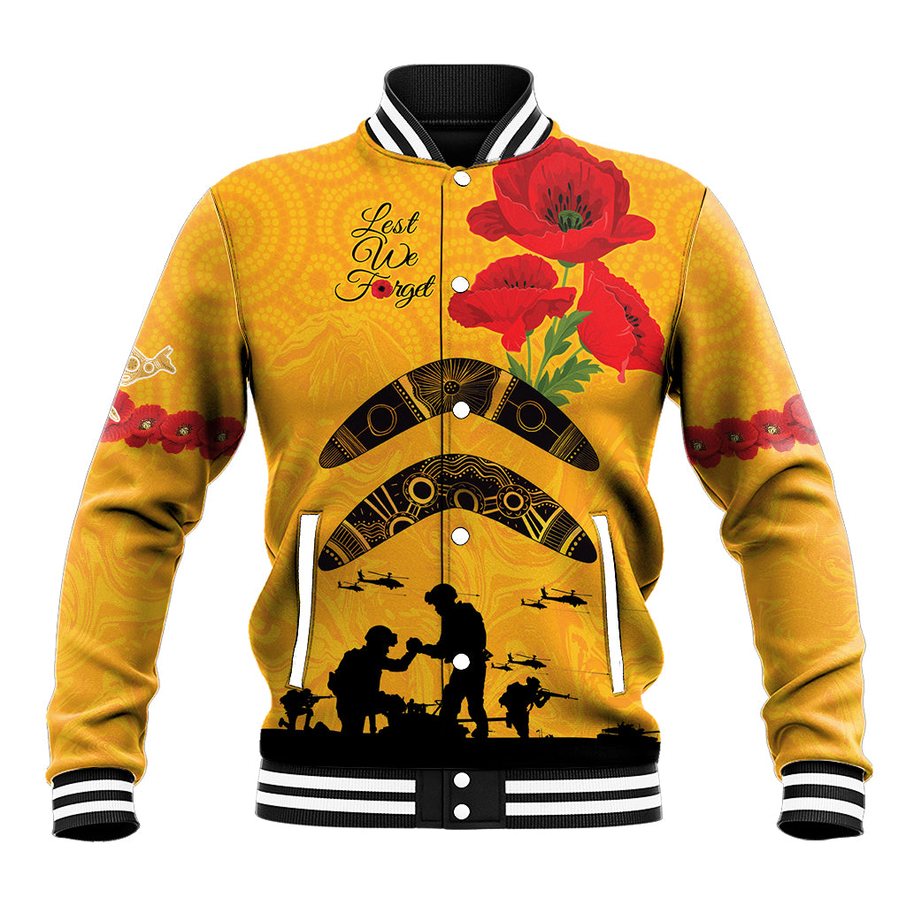 Australia Matildas Soccer ANZAC Custom Baseball Jacket Gallipoli Soldier With Aboriginal Dots Art - Vibe Hoodie Shop