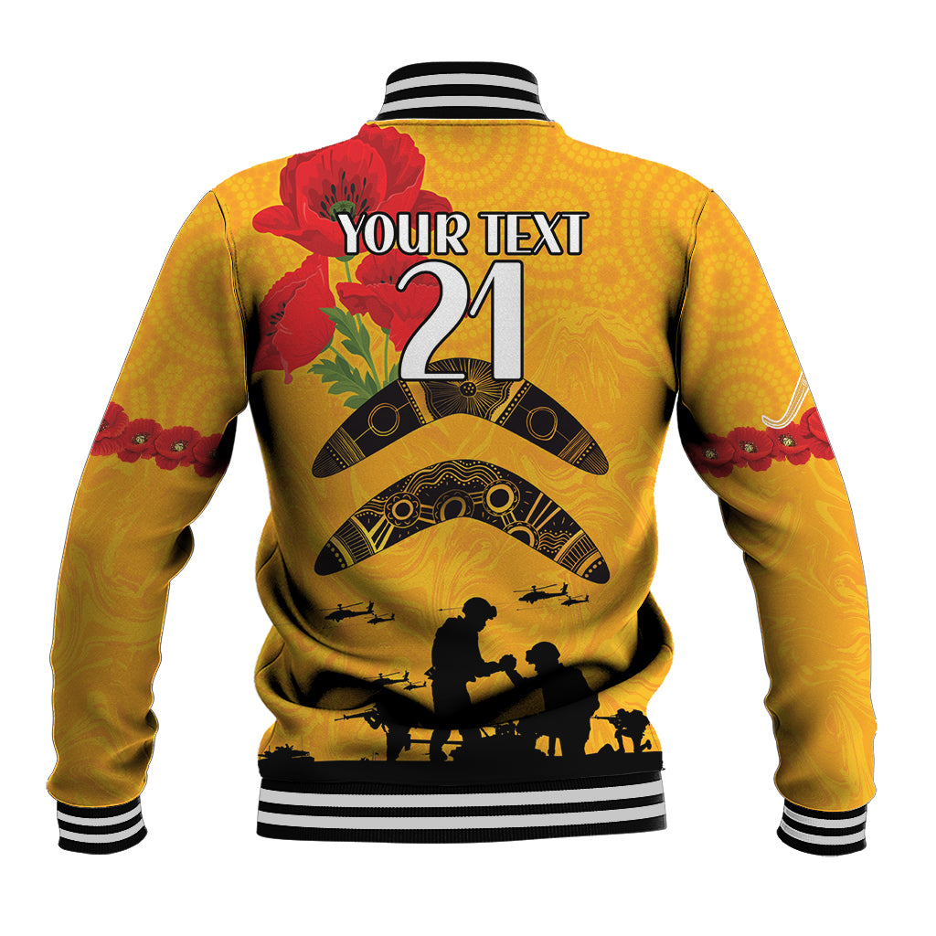Australia Matildas Soccer ANZAC Custom Baseball Jacket Gallipoli Soldier With Aboriginal Dots Art - Vibe Hoodie Shop