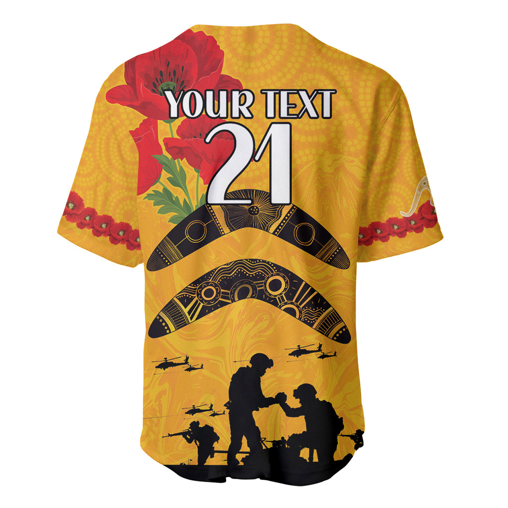 Australia Matildas Soccer ANZAC Custom Baseball Jersey Gallipoli Soldier With Aboriginal Dots Art - Vibe Hoodie Shop