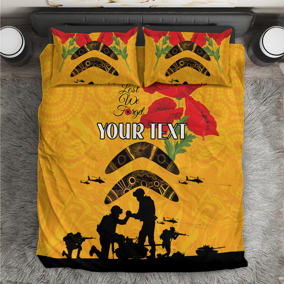 Australia Matildas Soccer ANZAC Custom Bedding Set Gallipoli Soldier With Aboriginal Dots Art - Vibe Hoodie Shop