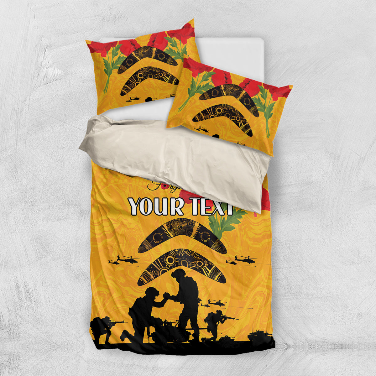 Australia Matildas Soccer ANZAC Custom Bedding Set Gallipoli Soldier With Aboriginal Dots Art - Vibe Hoodie Shop