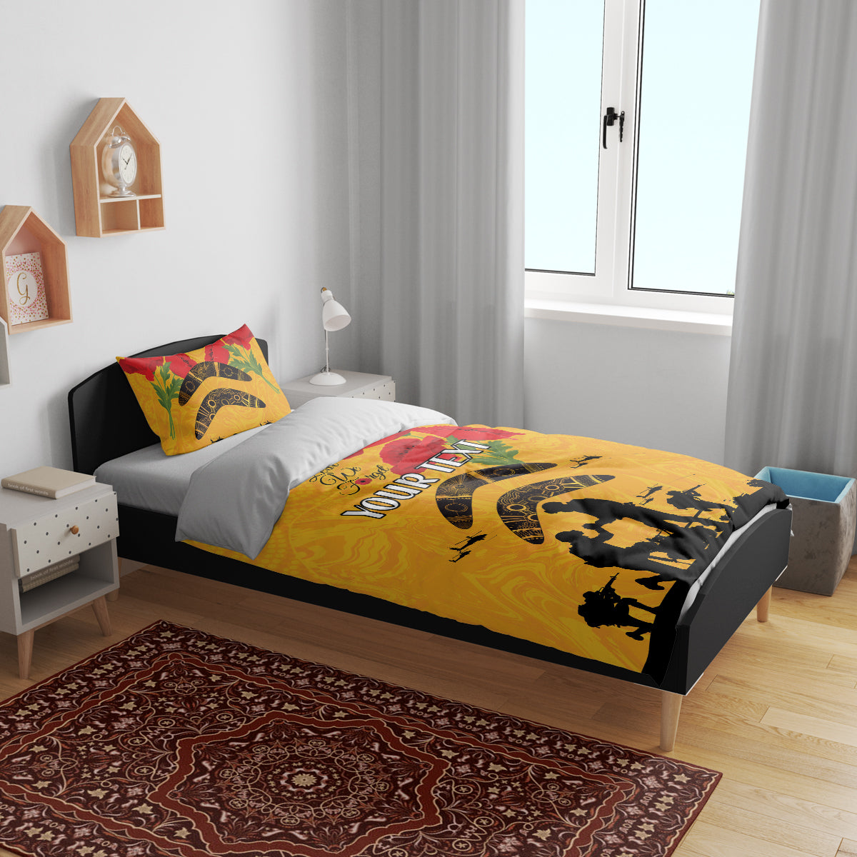 Australia Matildas Soccer ANZAC Custom Bedding Set Gallipoli Soldier With Aboriginal Dots Art - Vibe Hoodie Shop