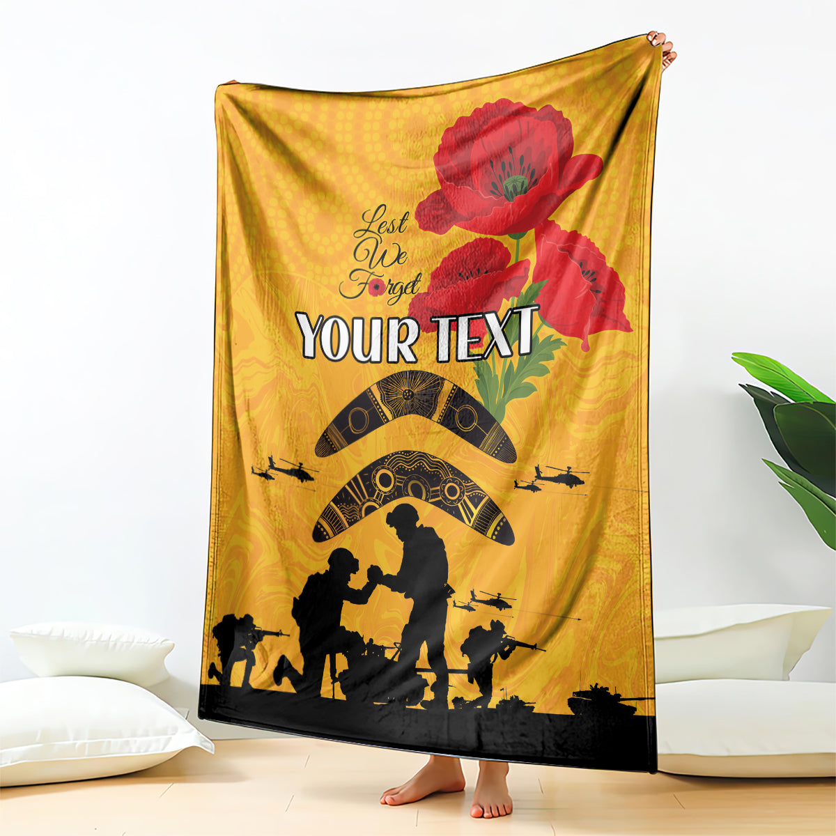 Australia Matildas Soccer ANZAC Custom Blanket Gallipoli Soldier With Aboriginal Dots Art - Vibe Hoodie Shop
