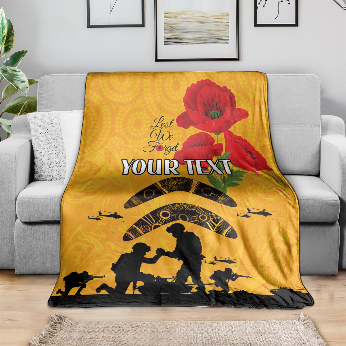 Australia Matildas Soccer ANZAC Custom Blanket Gallipoli Soldier With Aboriginal Dots Art - Vibe Hoodie Shop