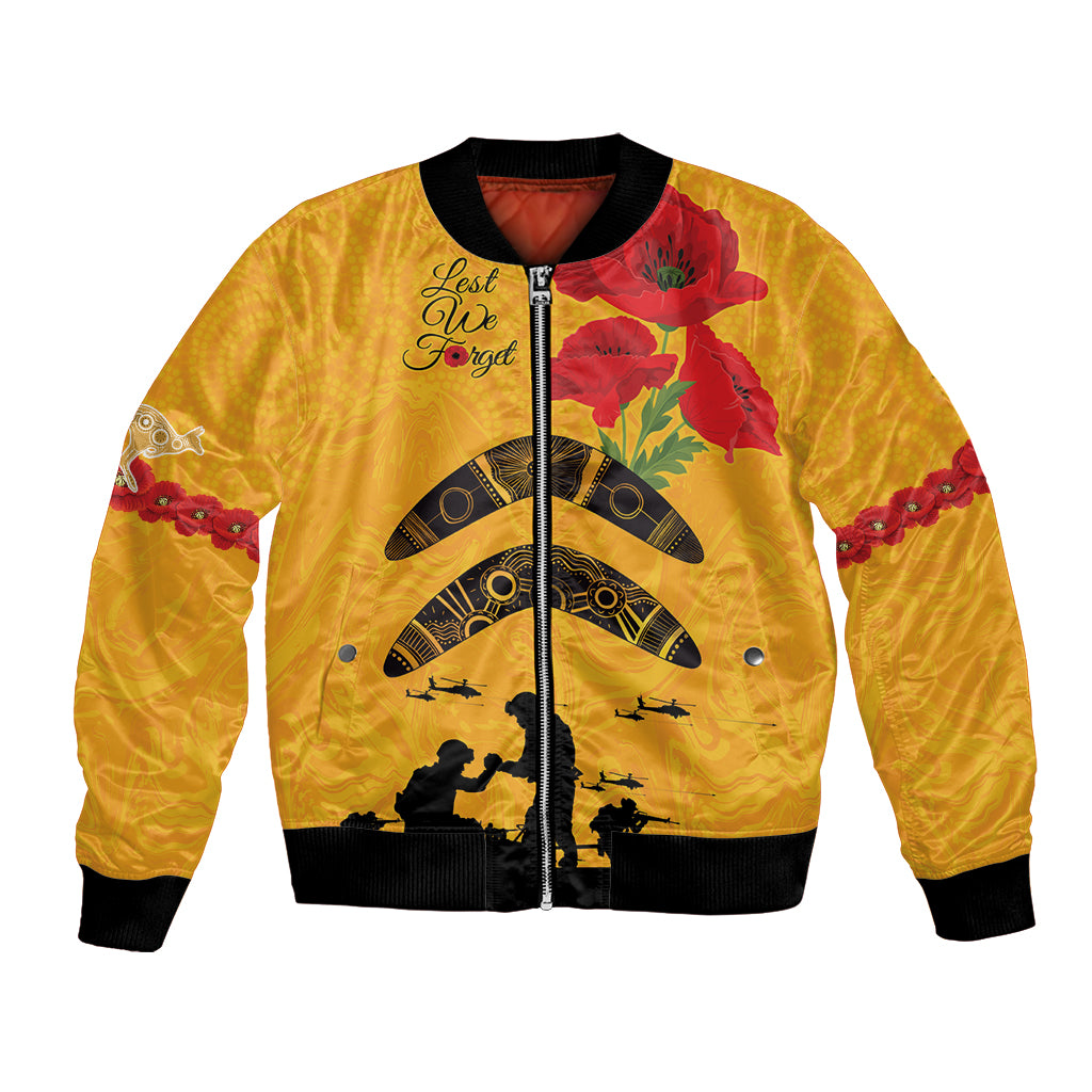 Australia Matildas Soccer ANZAC Custom Bomber Jacket Gallipoli Soldier With Aboriginal Dots Art - Vibe Hoodie Shop