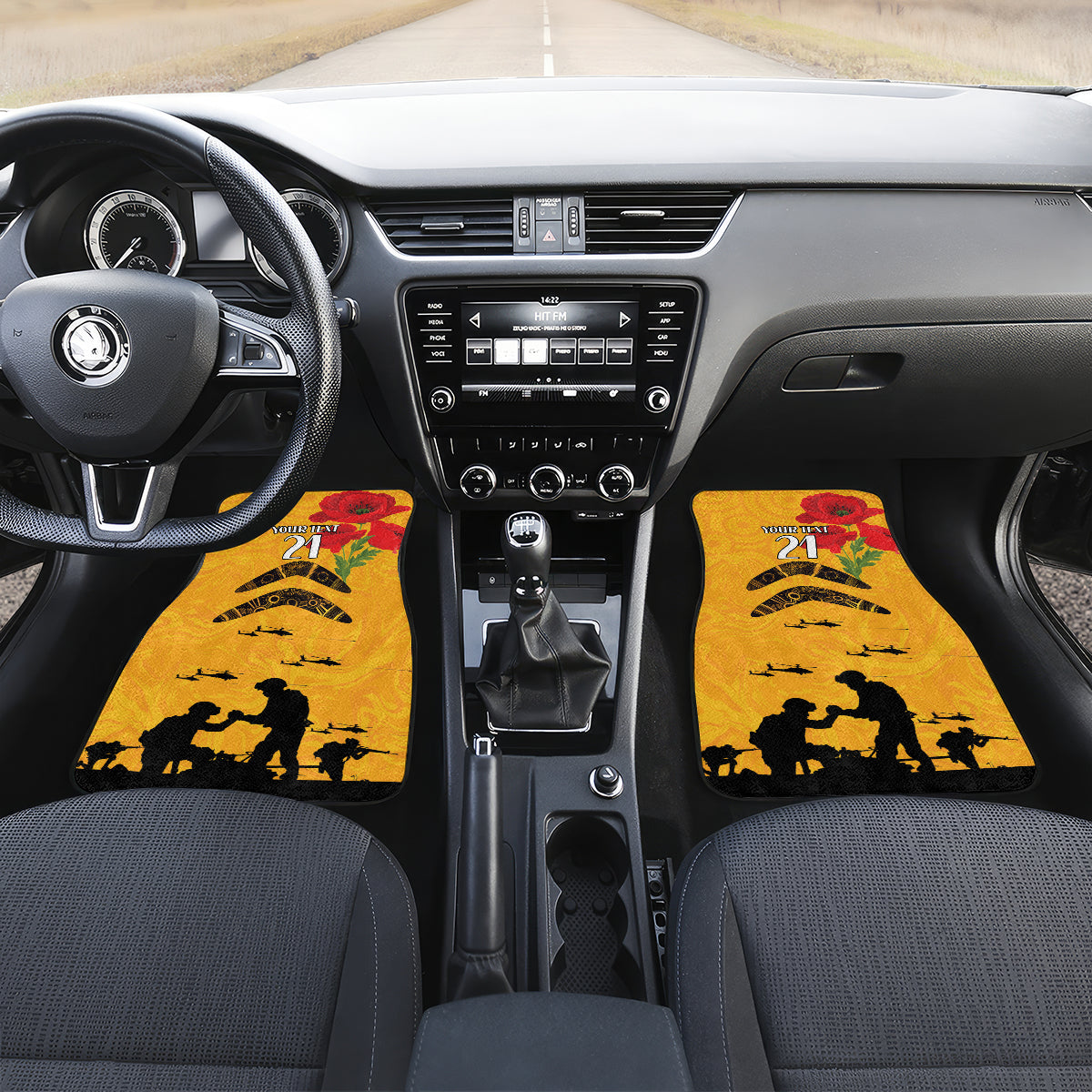 Australia Matildas Soccer ANZAC Custom Car Mats Gallipoli Soldier With Aboriginal Dots Art