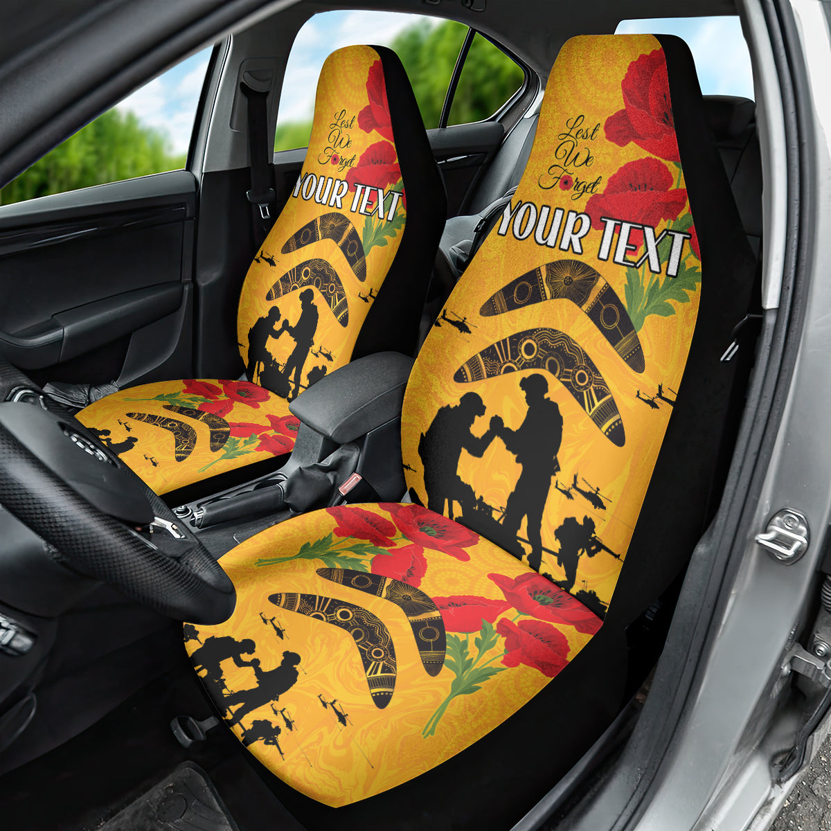 Australia Matildas Soccer ANZAC Custom Car Seat Cover Gallipoli Soldier With Aboriginal Dots Art - Vibe Hoodie Shop