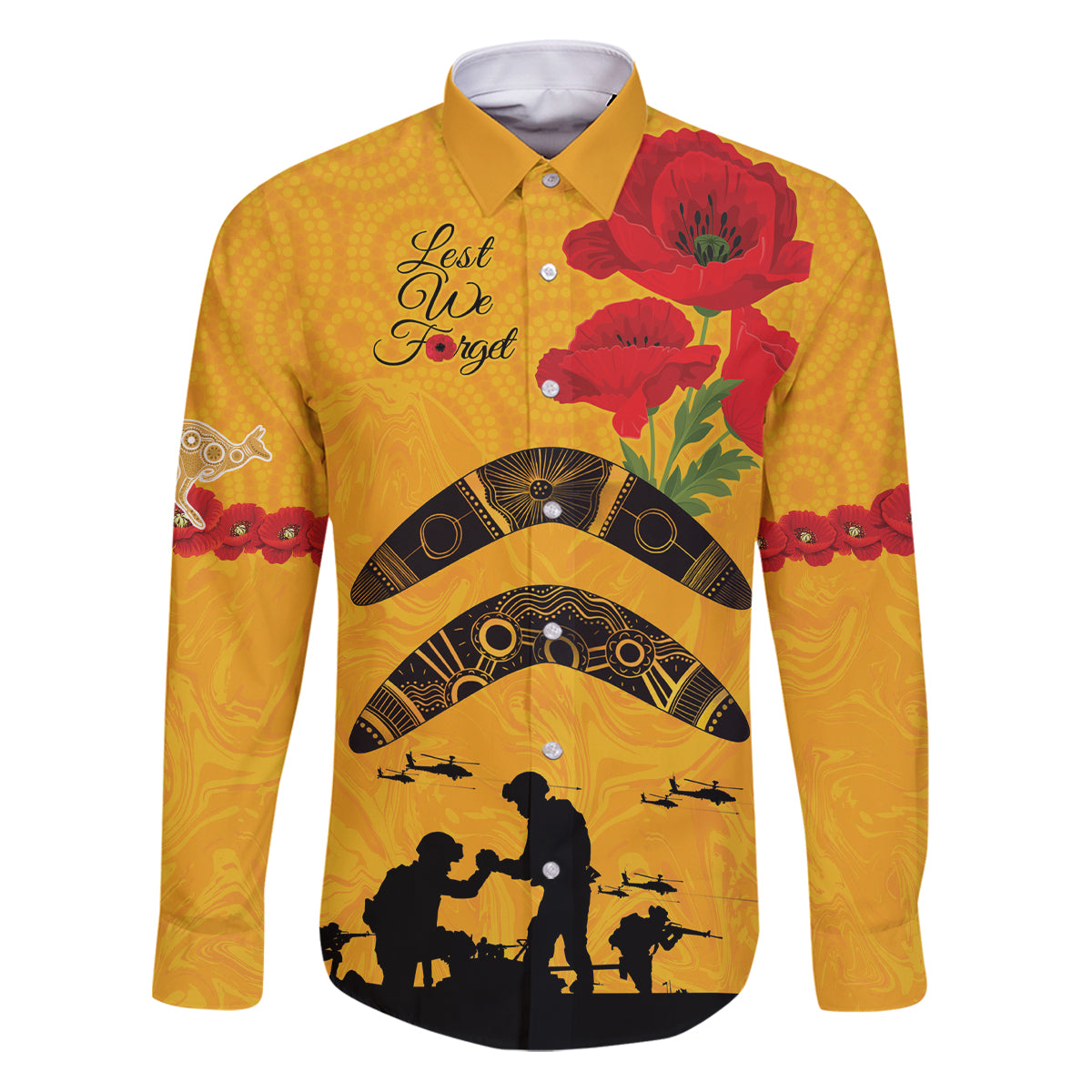 Australia Matildas Soccer ANZAC Custom Family Matching Puletasi and Hawaiian Shirt Gallipoli Soldier With Aboriginal Dots Art