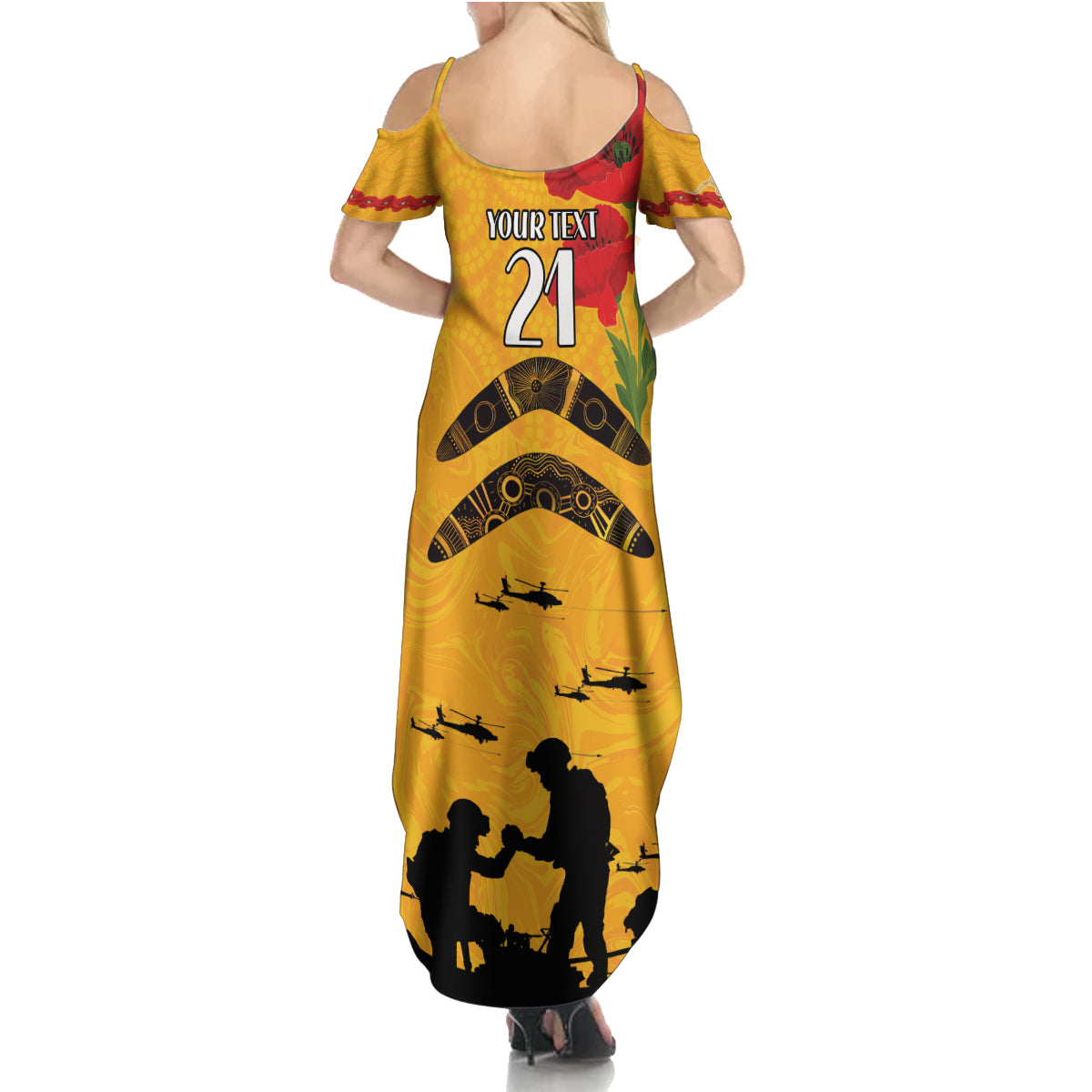 Australia Matildas Soccer ANZAC Custom Family Matching Summer Maxi Dress and Hawaiian Shirt Gallipoli Soldier With Aboriginal Dots Art